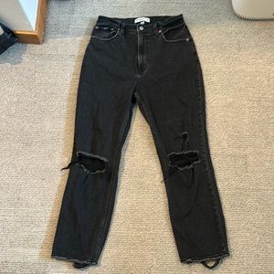 Abercrombie ankle straight ultra high rise